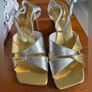 Metallic Silver and Gold Heels